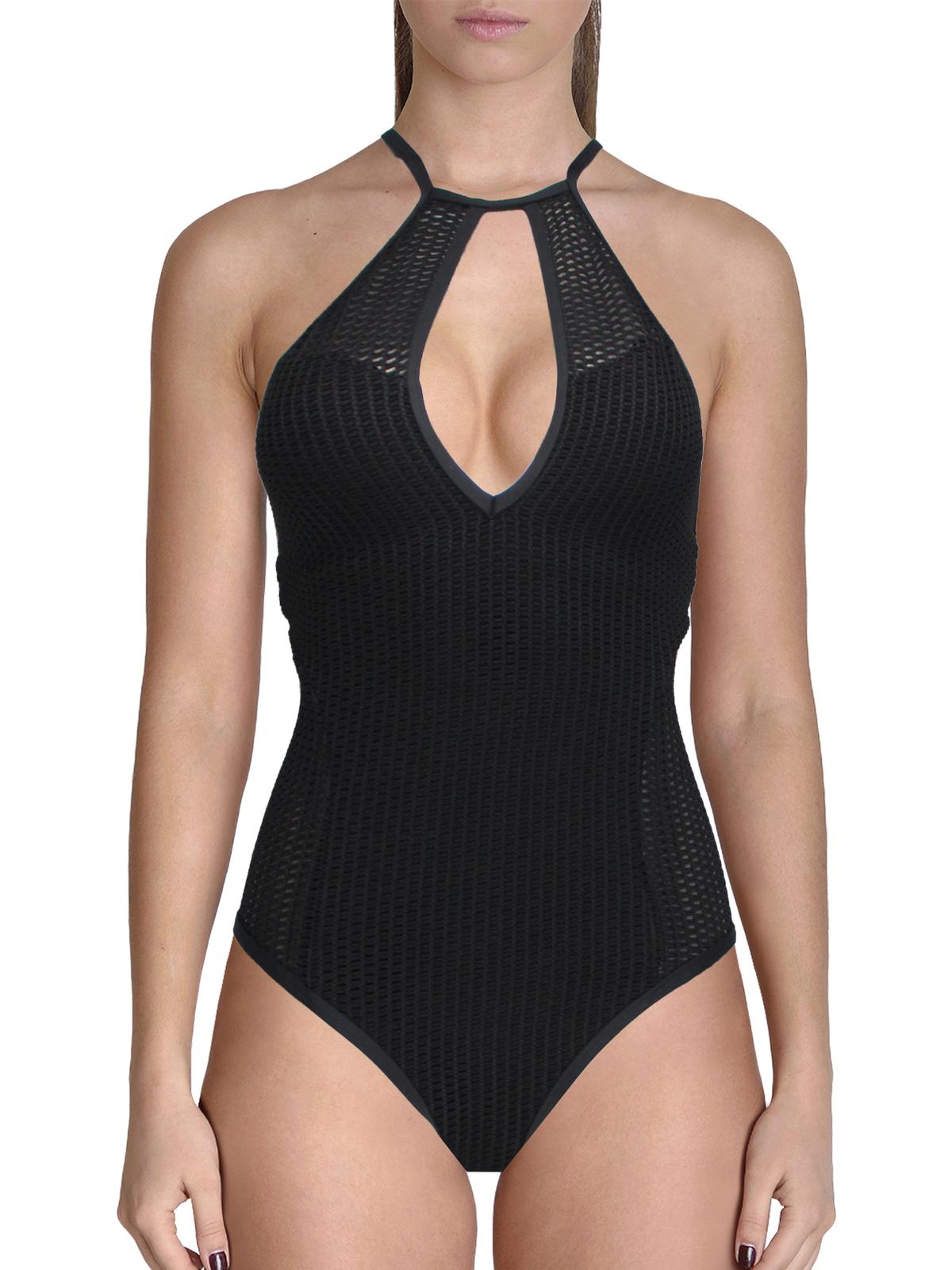 Shop Red Carter Womens Mesh Cut-out One-piece Swimsuit In Black