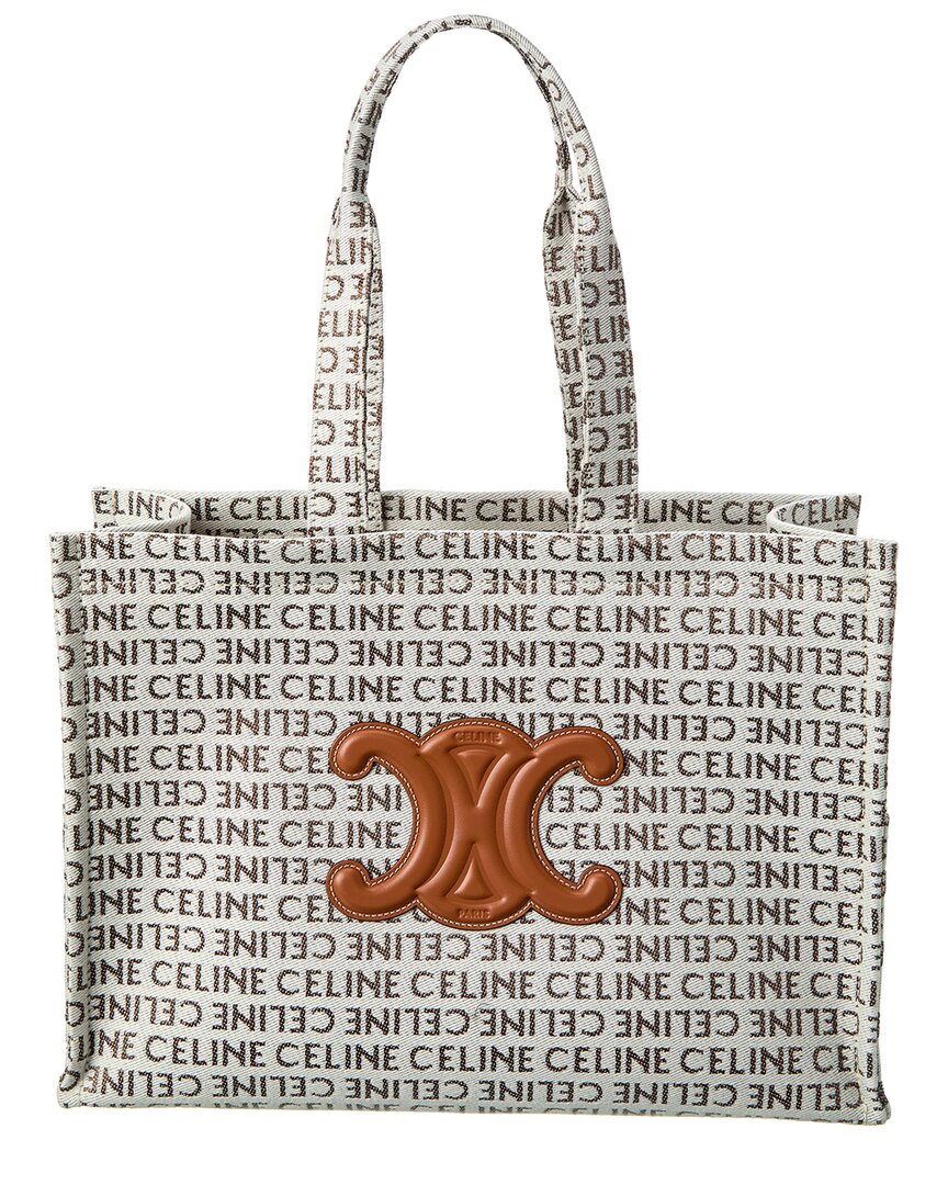 CELINE CELINE Cabas Thais Large Canvas Tote