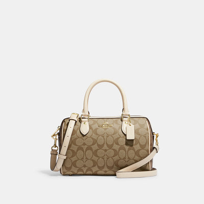 Coach Outlet Rowan Satchel In Signature Canvas With Mystical Floral Print