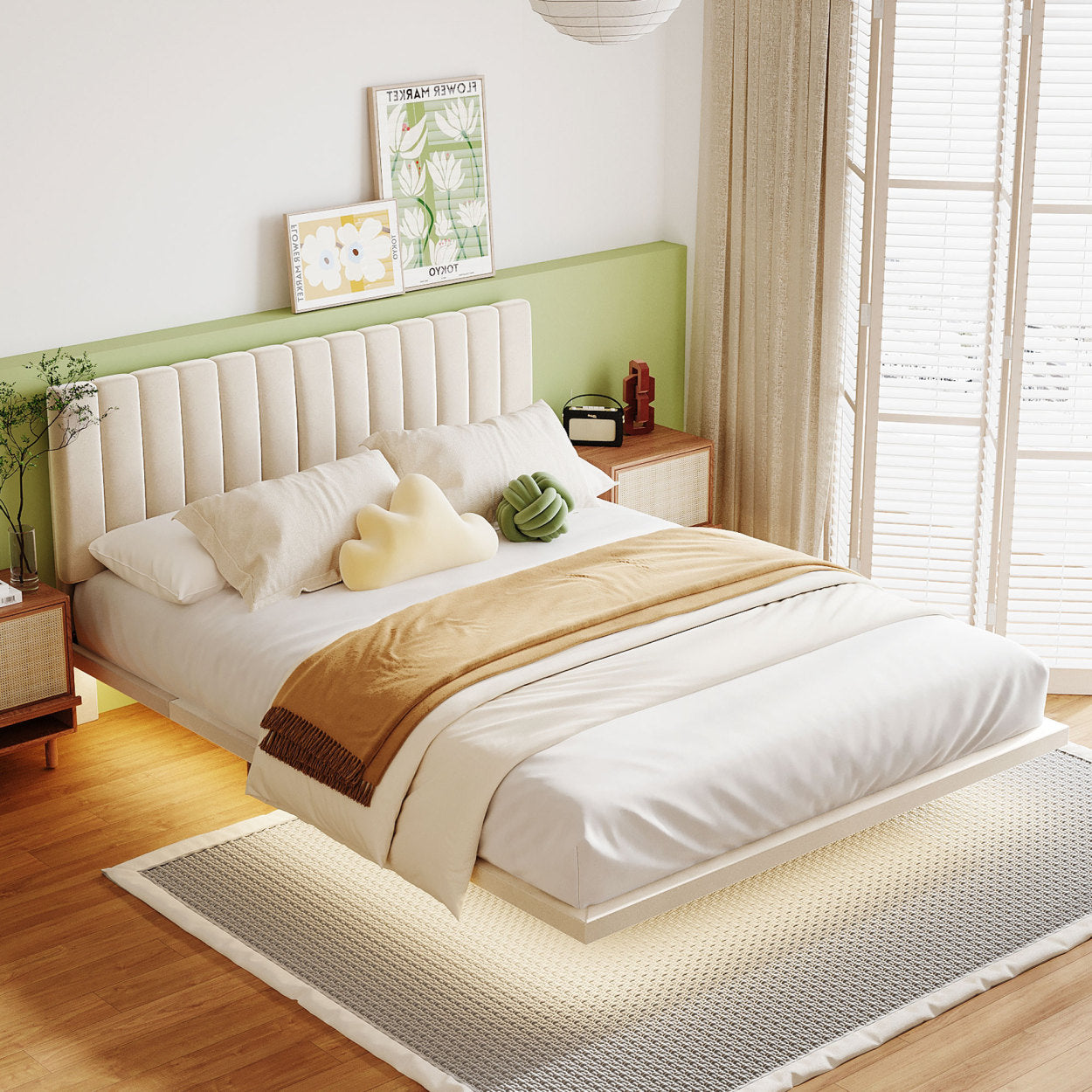 Shop Simplie Fun Queen Size Upholstered Bed