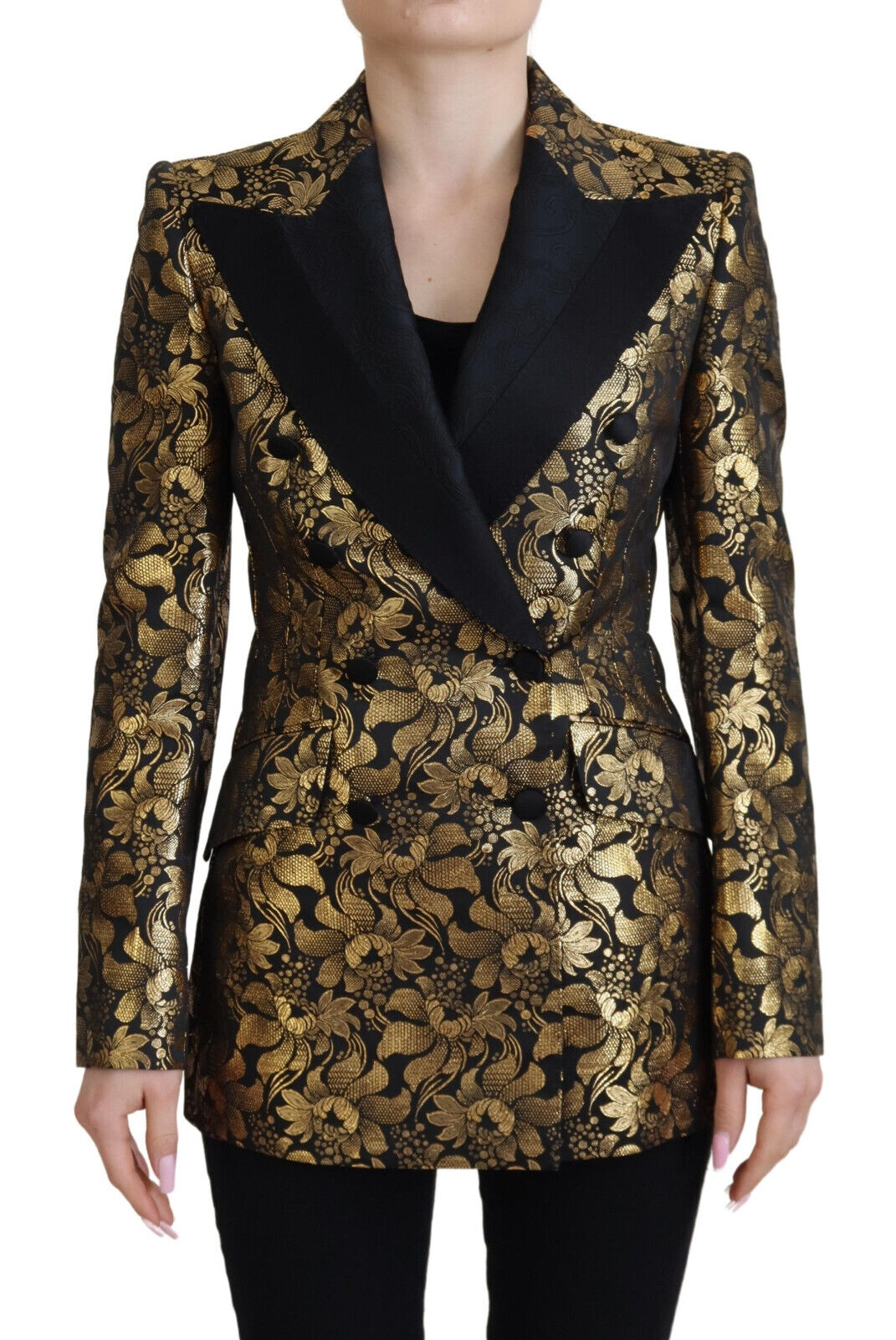 DOLCE & GABBANA Dolce & Gabbana   Jacquard Coat Blazer Women's Jacket