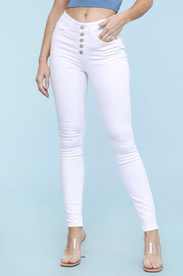 Judy Blue spring in your step skinnies jeans in white