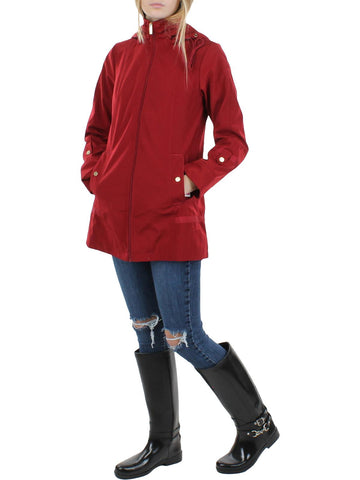 Jones New York petites womens lightweight short raincoat