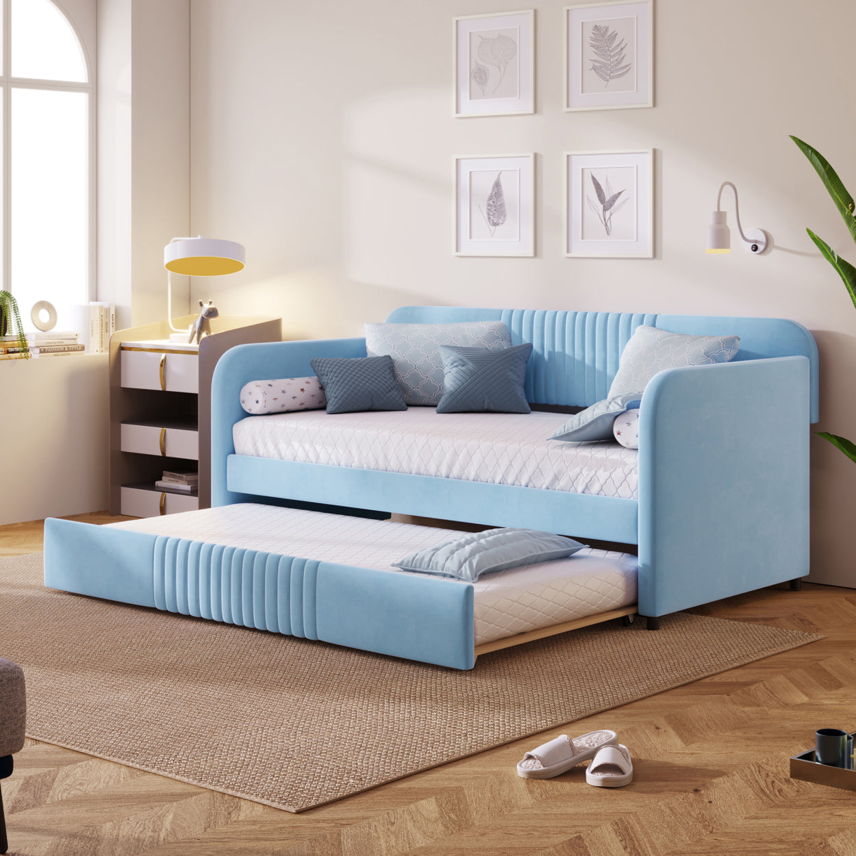 Shop Simplie Fun Upholstered Daybed Sofa Bed Twin Size
