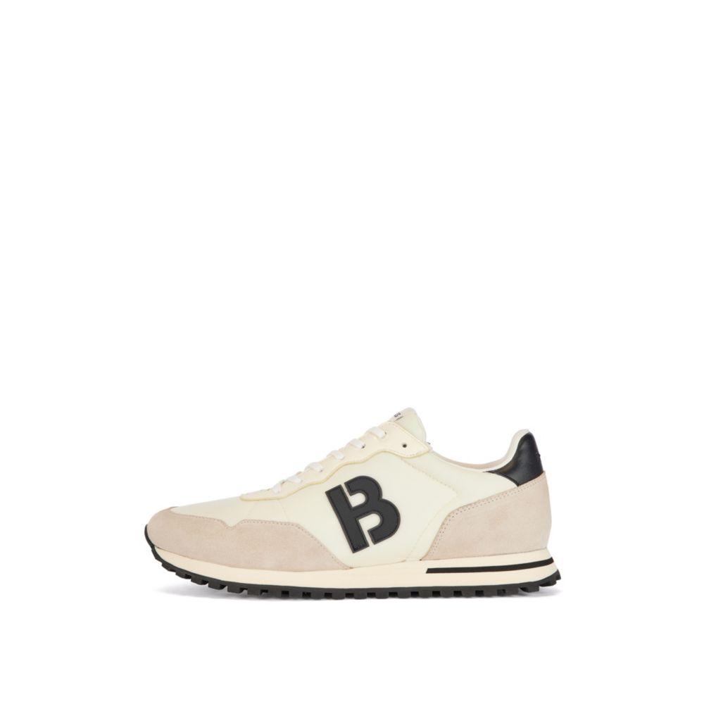 HUGO BOSS Mixed-material trainers with 'B' detail