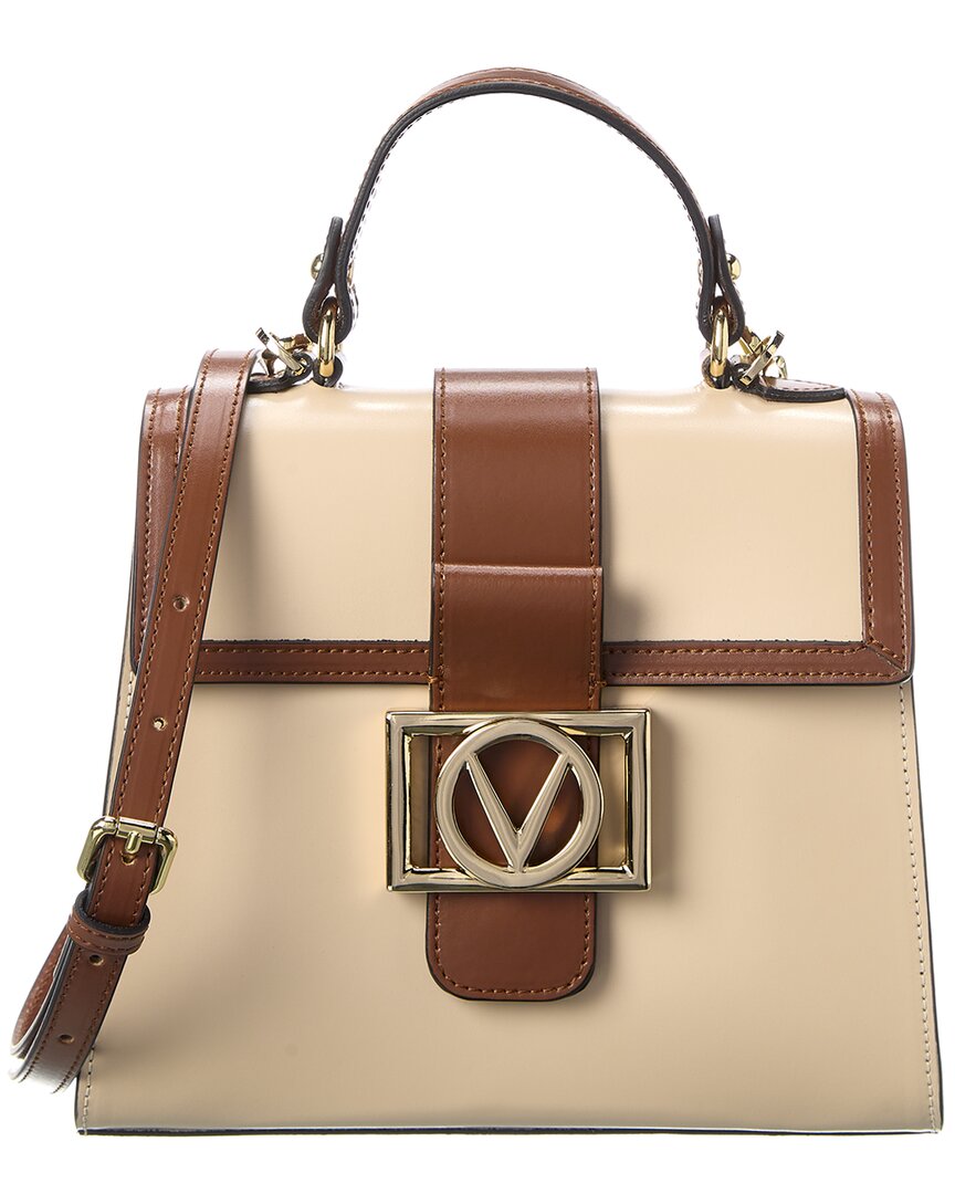 Valentino by Mario Valentino Camilla Leather Satchel in Cinnamon