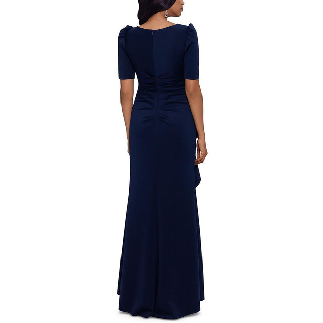 Xscape Womens Scooped Neck Cascade Ruffle Evening Dress | Shop Premium ...