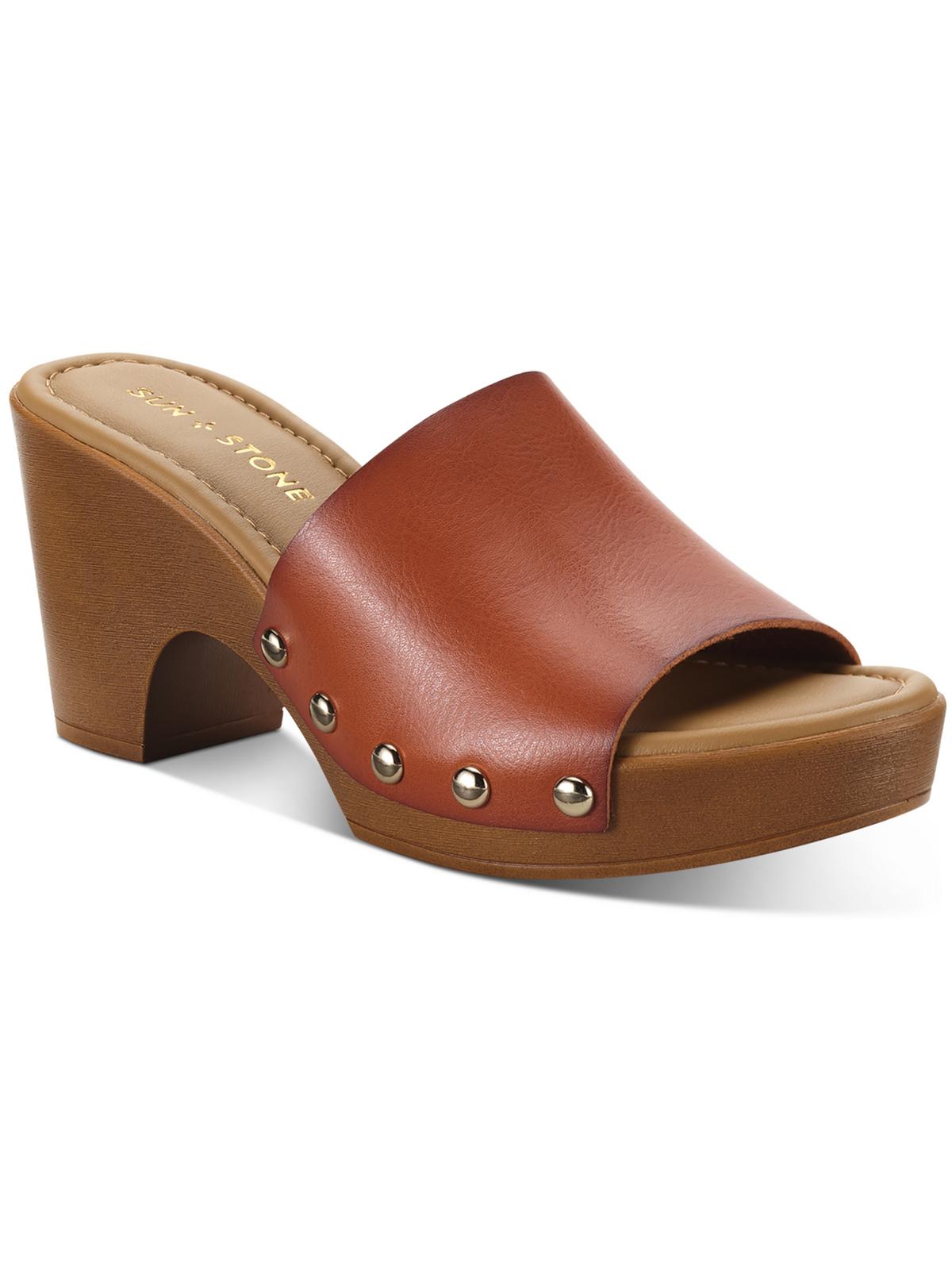Shop Sun + Stone Alinap Womens Leather Slip On Platform Sandals In Green
