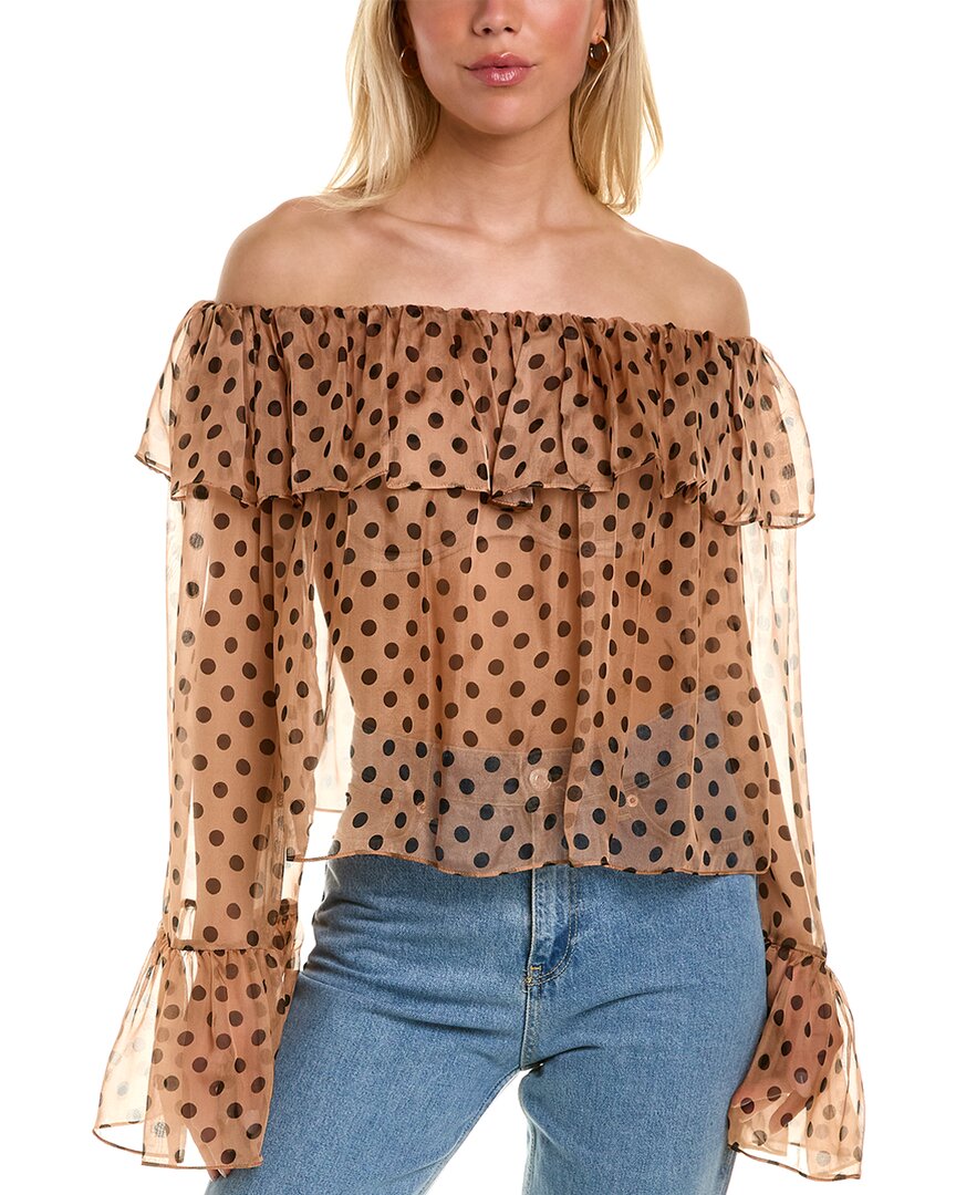 CAROLINE CONSTAS Caroline Constas Thelma Silk Top