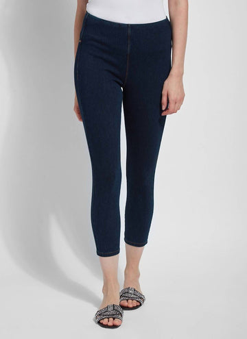 Lysse cropped toothpick denim jean in indigo