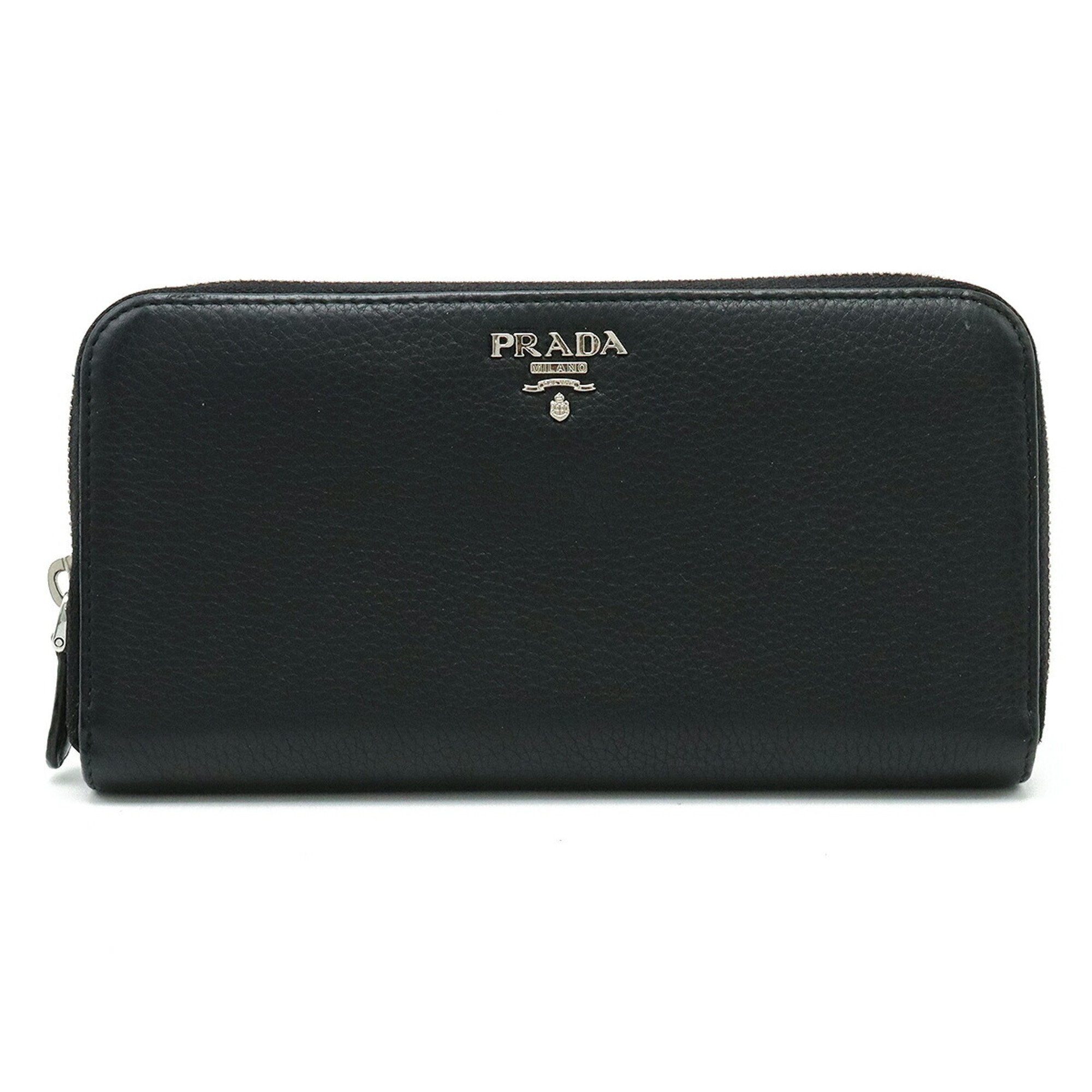 Shop Prada Saffiano Leather Wallet () In Black