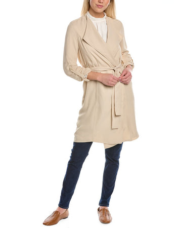 T Tahari open front trench coat