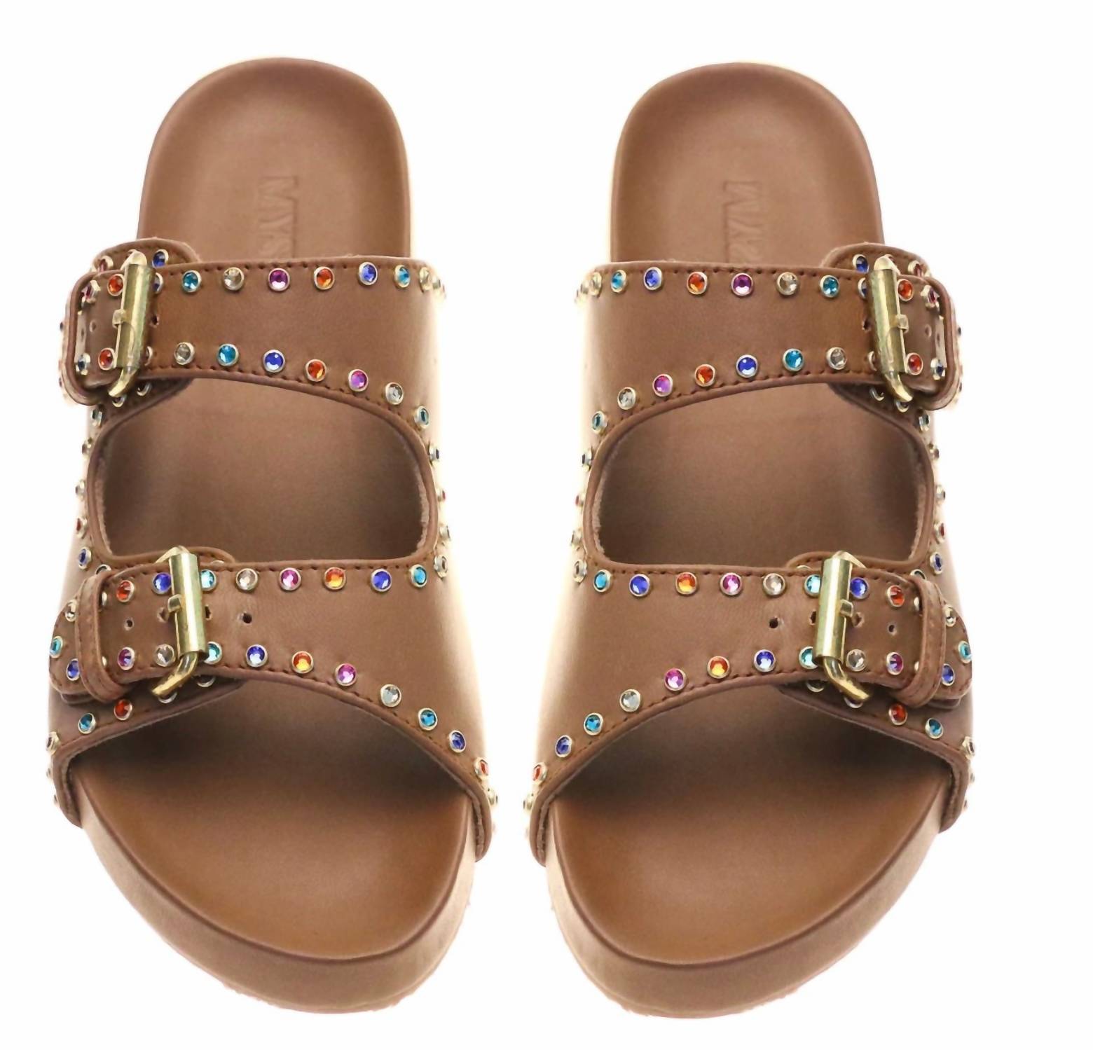 Padded Slides - Women's Padded Footbed Leather Slide Sandals – Mystique  Sandals