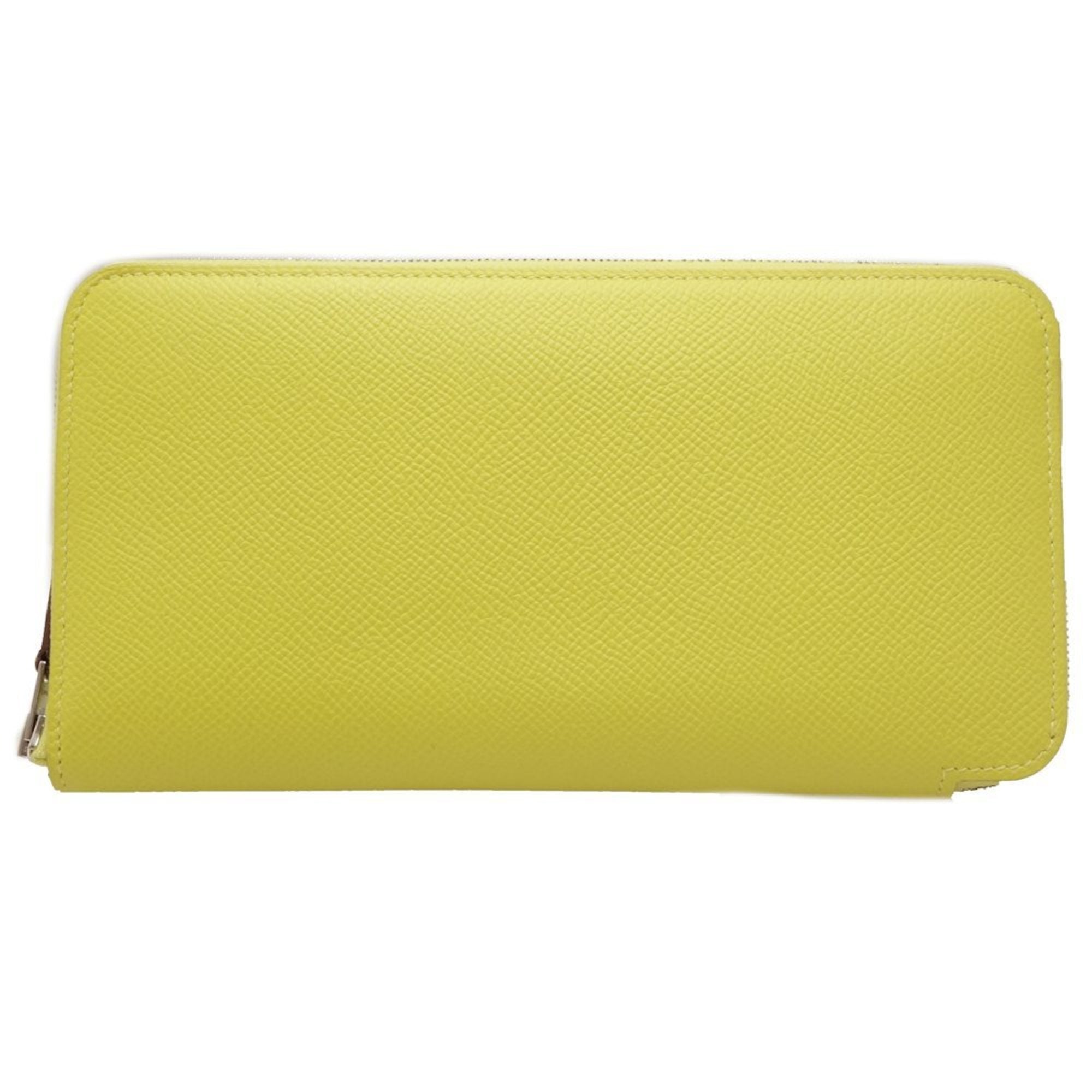 Shop Hermes Leather Wallet () In Yellow