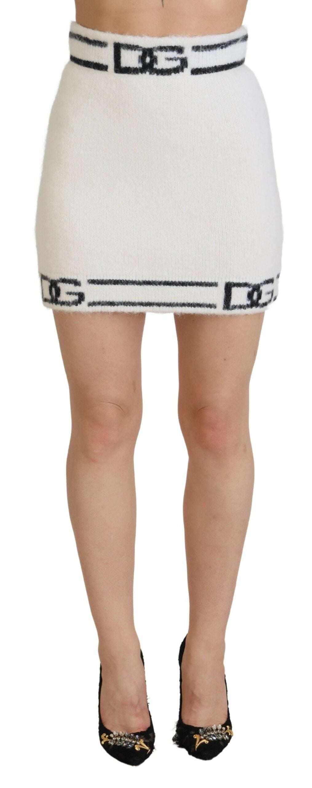 DOLCE & GABBANA Dolce & Gabbana  DG Logo Print High Waist Mini Women's Skirt
