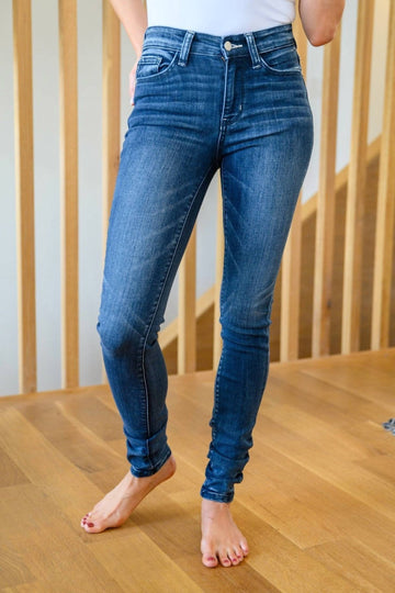 Judy Blue loraine pin tack skinny jean in dark wash