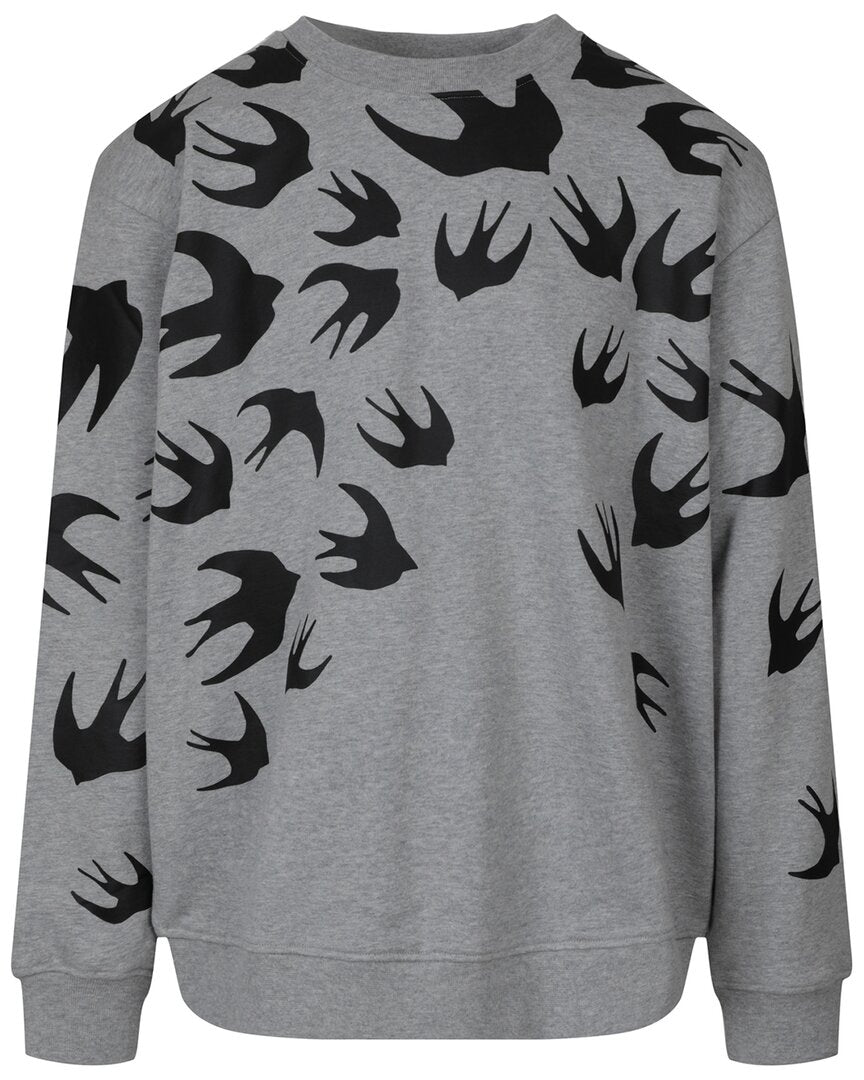 Mcq By Alexander Mcqueen Swallow Relaxed Fit Sweatshirt In Grey