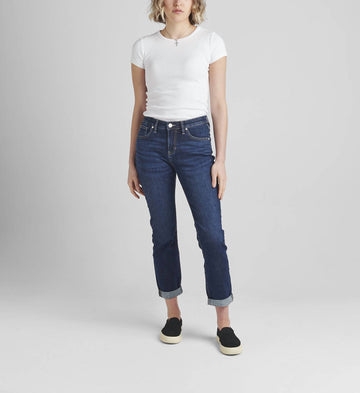 Jag carter mid rise girlfriend jeans in night breeze wash