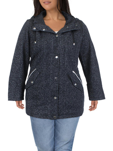 Avenue womens side slit hooded walker coat
