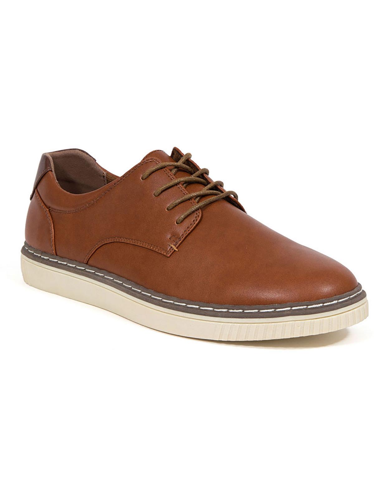 DEER STAGS Oakland Mens Faux Leather Lace Up Oxfords