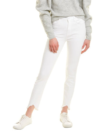 7 For All Mankind high-waist clean white skinny ankle cut jean