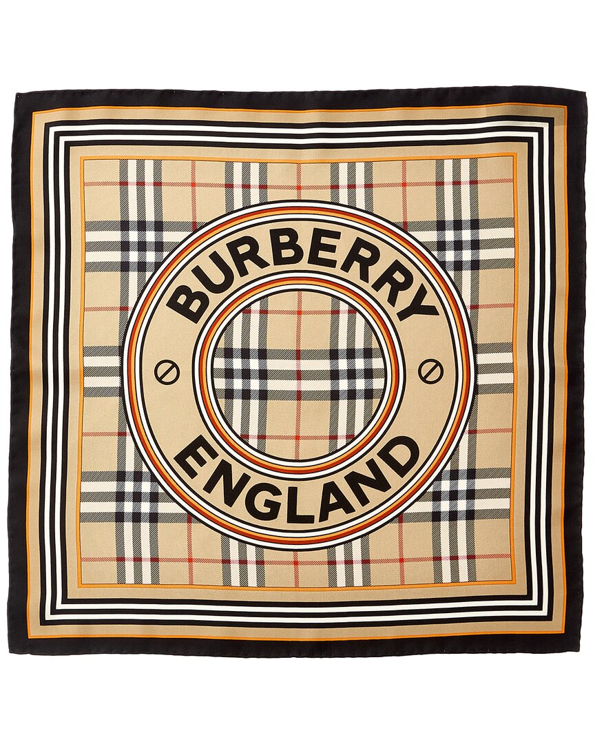 BURBERRY Burberry Montage Print Small Silk Scarf