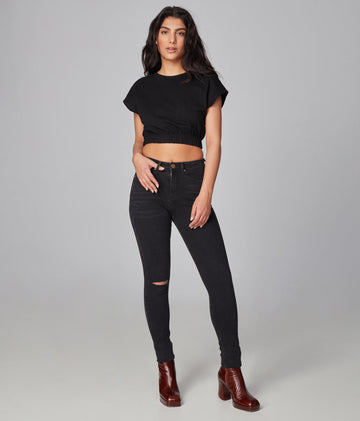 Lola Jeans alexa-wblk high rise skinny jeans