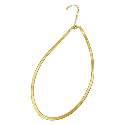 Lock Paper Clip Chain Toggle Necklace gold – ADORNIA