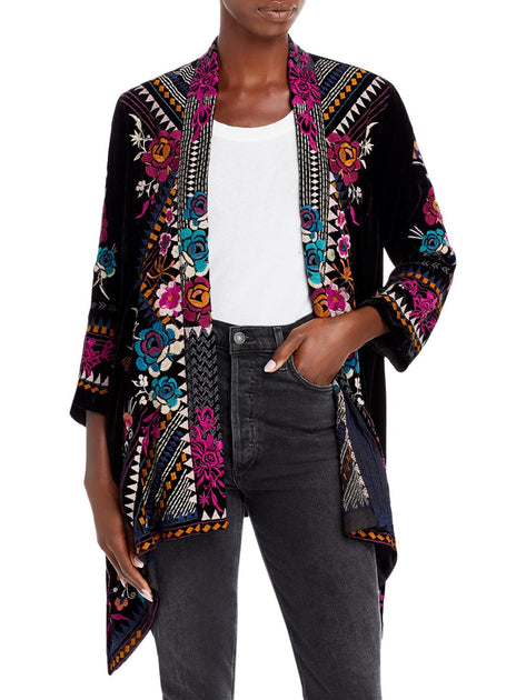 Johnny Was Tanisha Womens Open Front Embroidered Duster Blazer | Shop ...