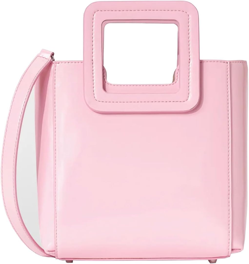 Shop Staud Women's Shirley Mini Leather Top-handle Pink Cherry Blossom Bag