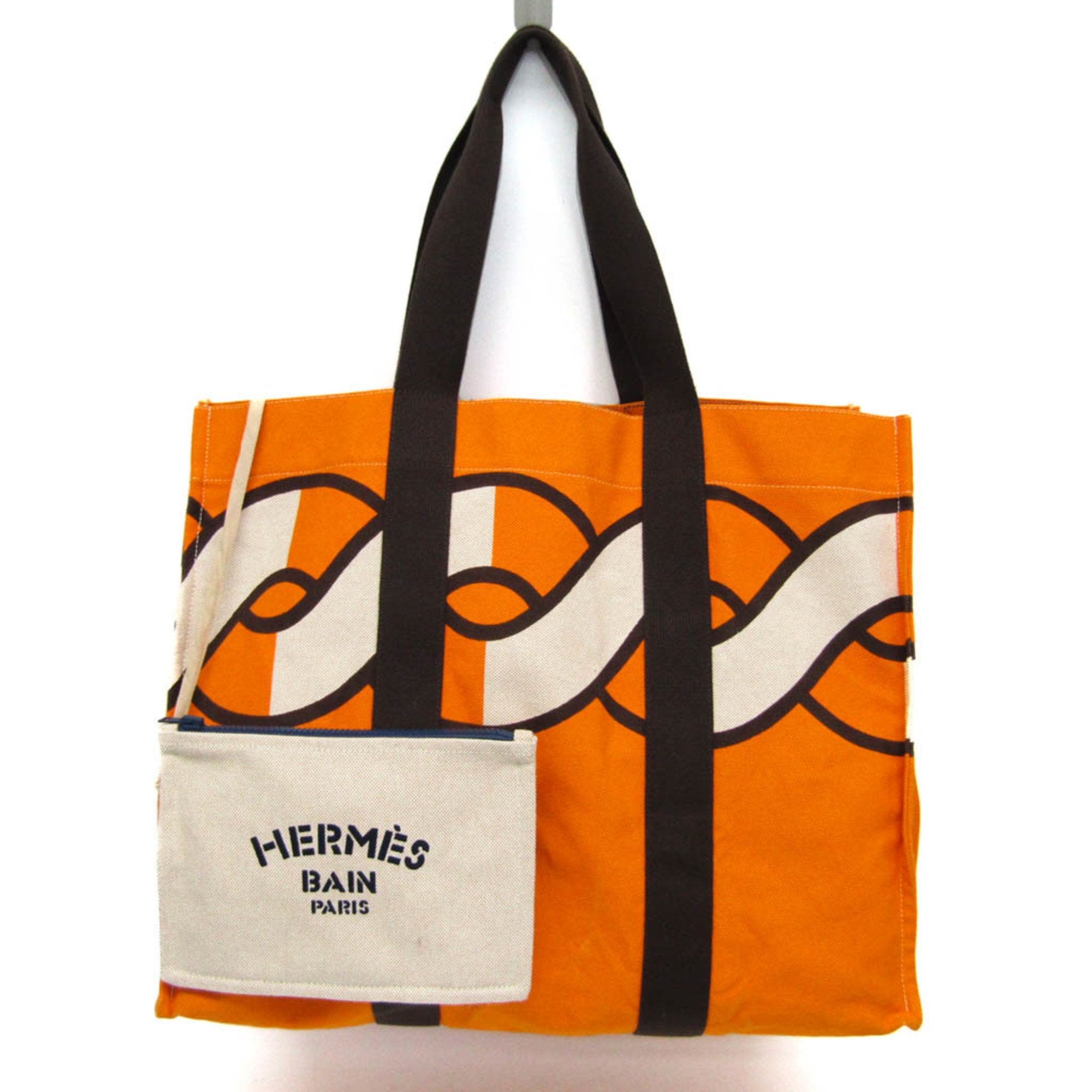 Shop Hermes Torsade Cotton Tote Bag () In Orange