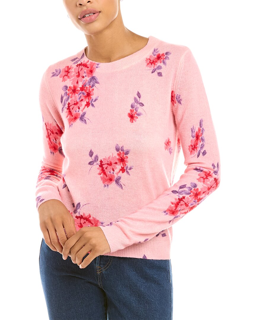 Autumn Cashmere Floral Cashmere Sweater In Pink ModeSens