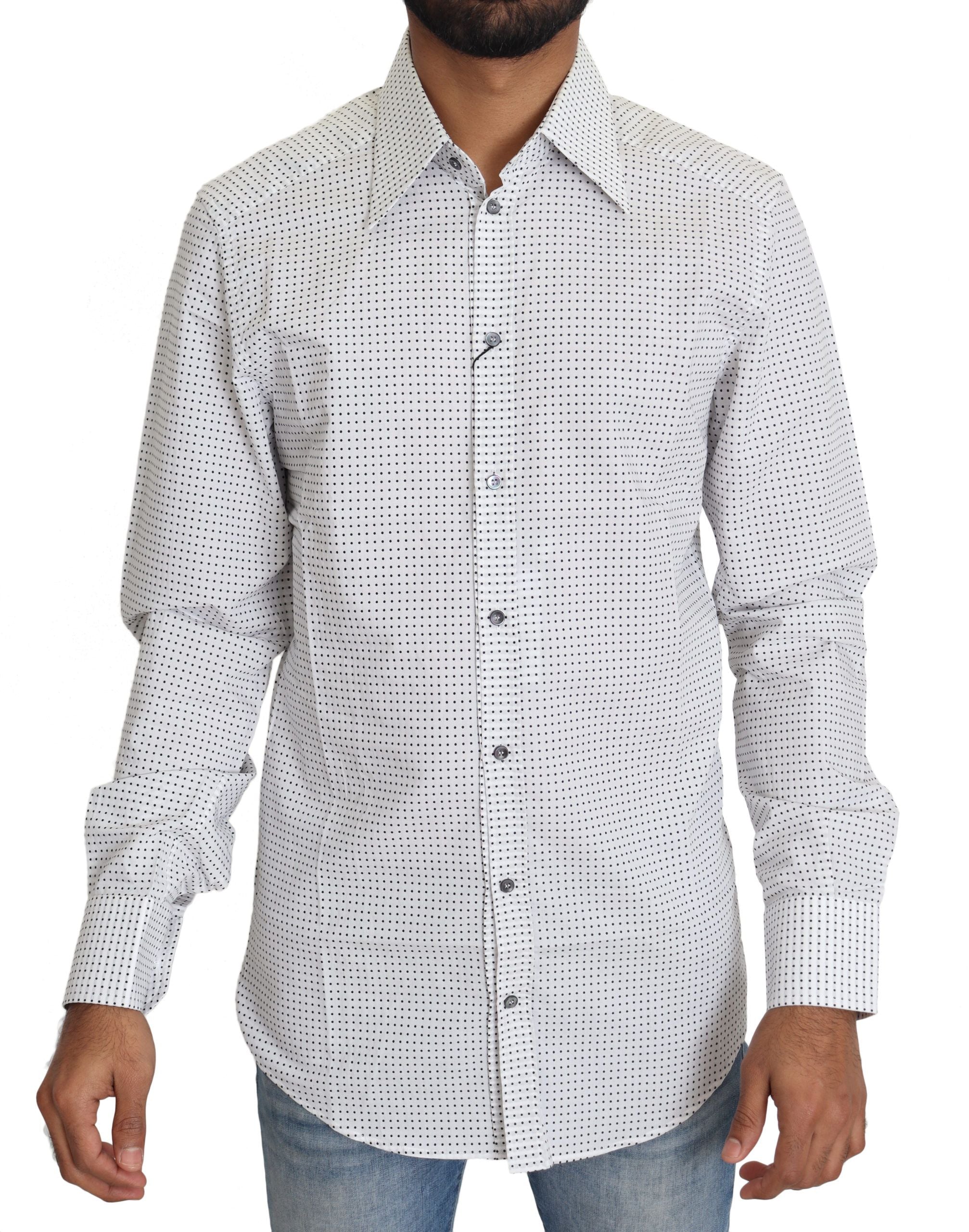 DOLCE & GABBANA Dolce & Gabbana   Polka Dots Dress Men's Shirt