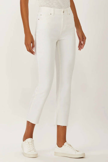 Ecru la cienega stovepipe jean in white