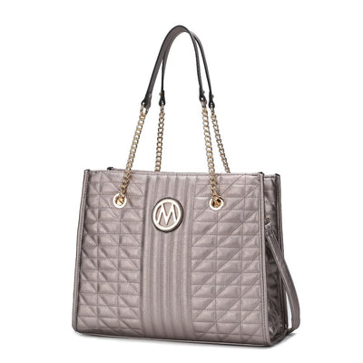 MKF Collection by Mia K. Burgundy Color-Block Brynlee Tote & Wallet, Best  Price and Reviews