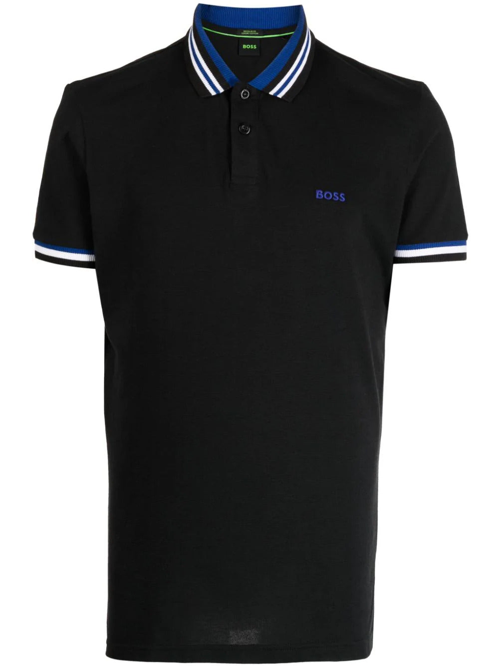 Shop Hugo Boss Men's Black Cotton Jersey Short Sleeve Polo T-shirt
