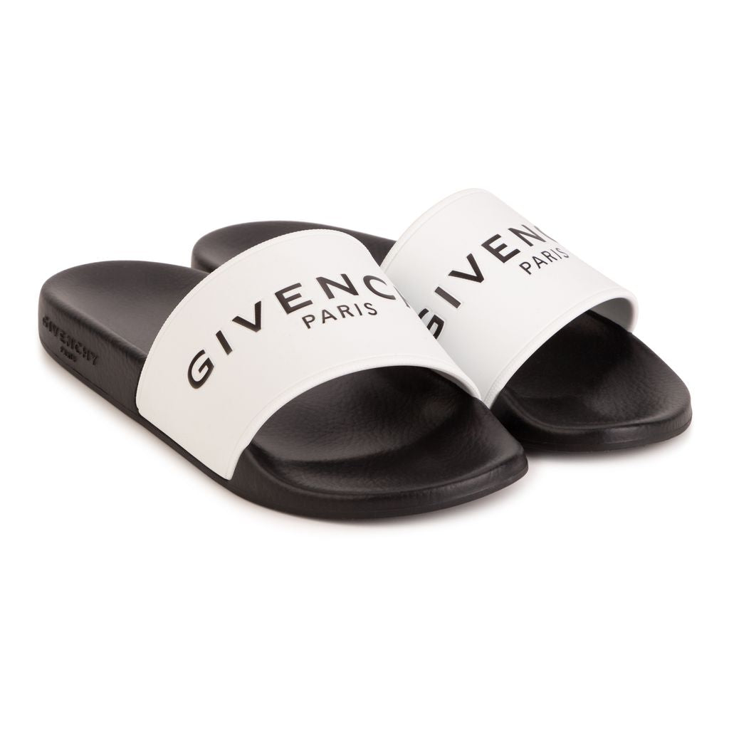 GIVENCHY White Logo Slides