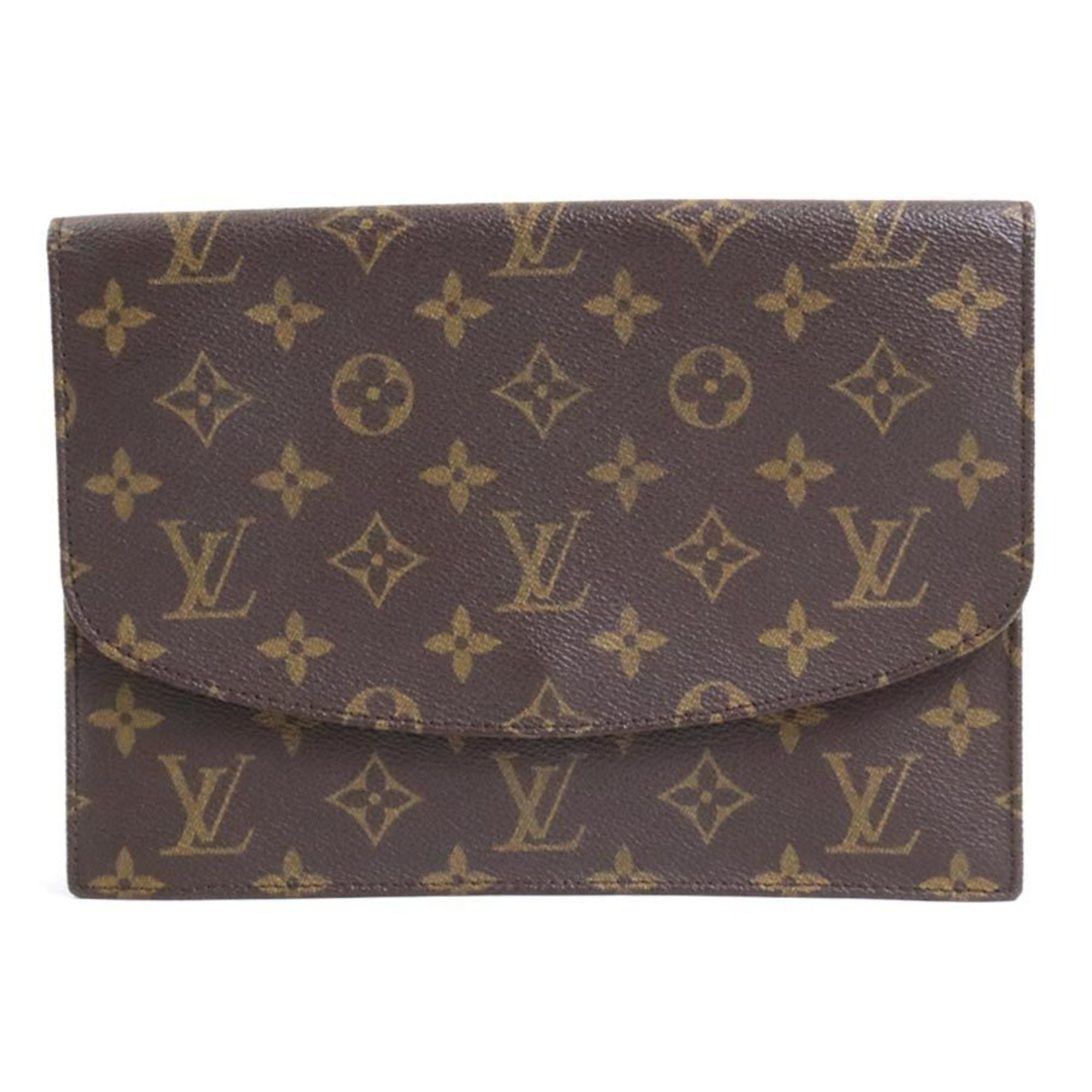 Pre-owned Louis Vuitton Pochette Rabat Canvas Clutch Bag () In Brown