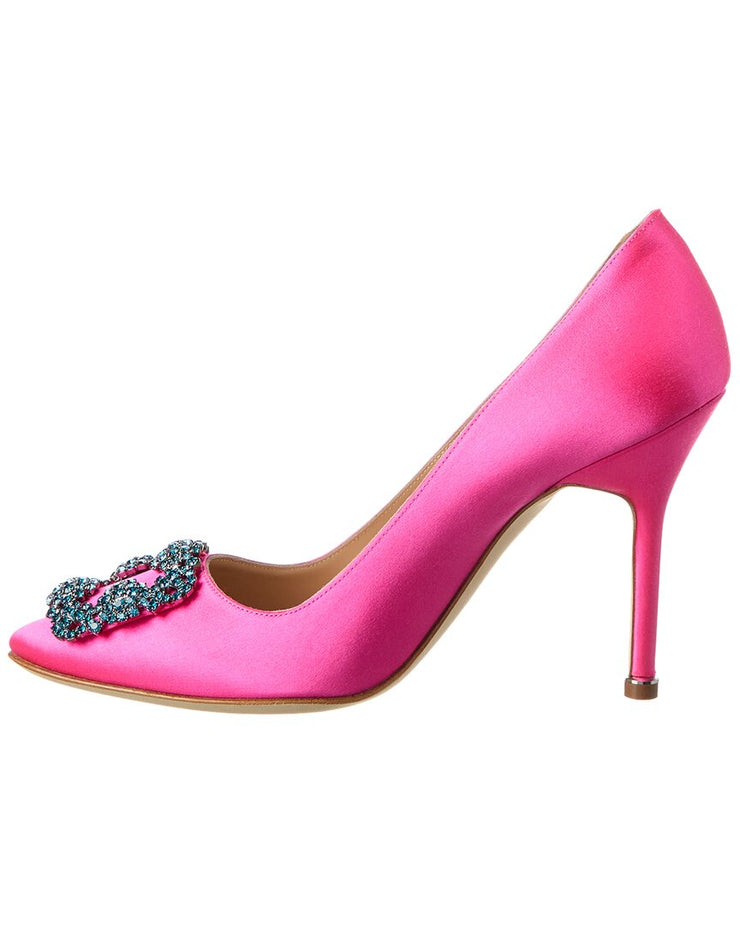 Manolo Blahnik Hangisi 105 Satin Pump | Shop Premium Outlets