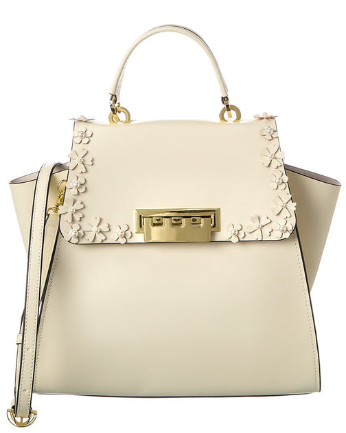 Zac Posen Zac Eartha Top Handle Floral Garden Leather Shoulder Bag ...