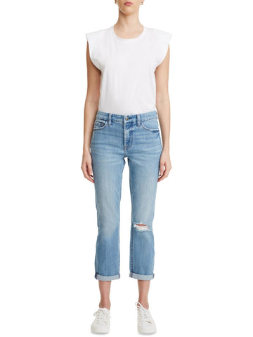 Jen7 by 7 for All Mankind womens denim light wash boyfriend jeans