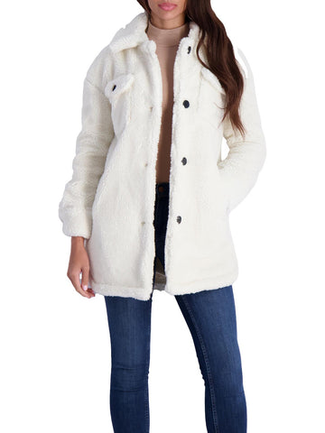 Lucky Brand womens lightweight midi faux fur coat