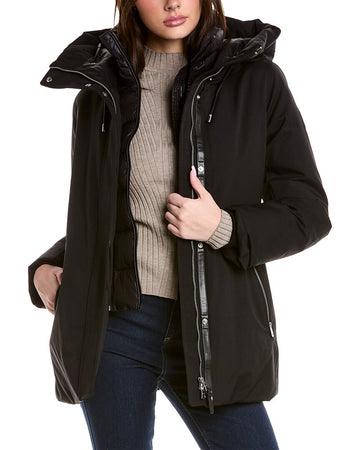 Mackage jeni leather-trim down parka