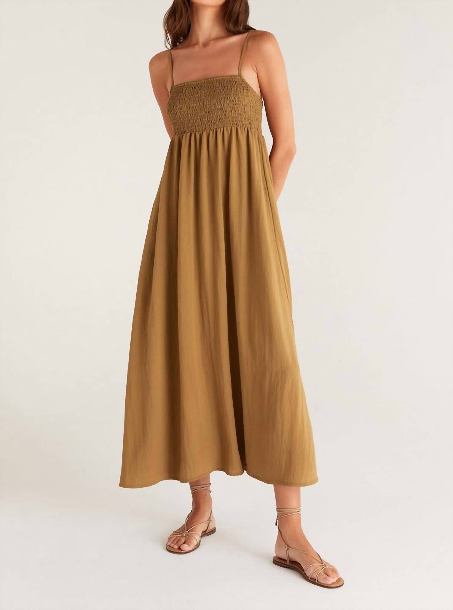 Z SUPPLY Beachside Midi Dress In Otter