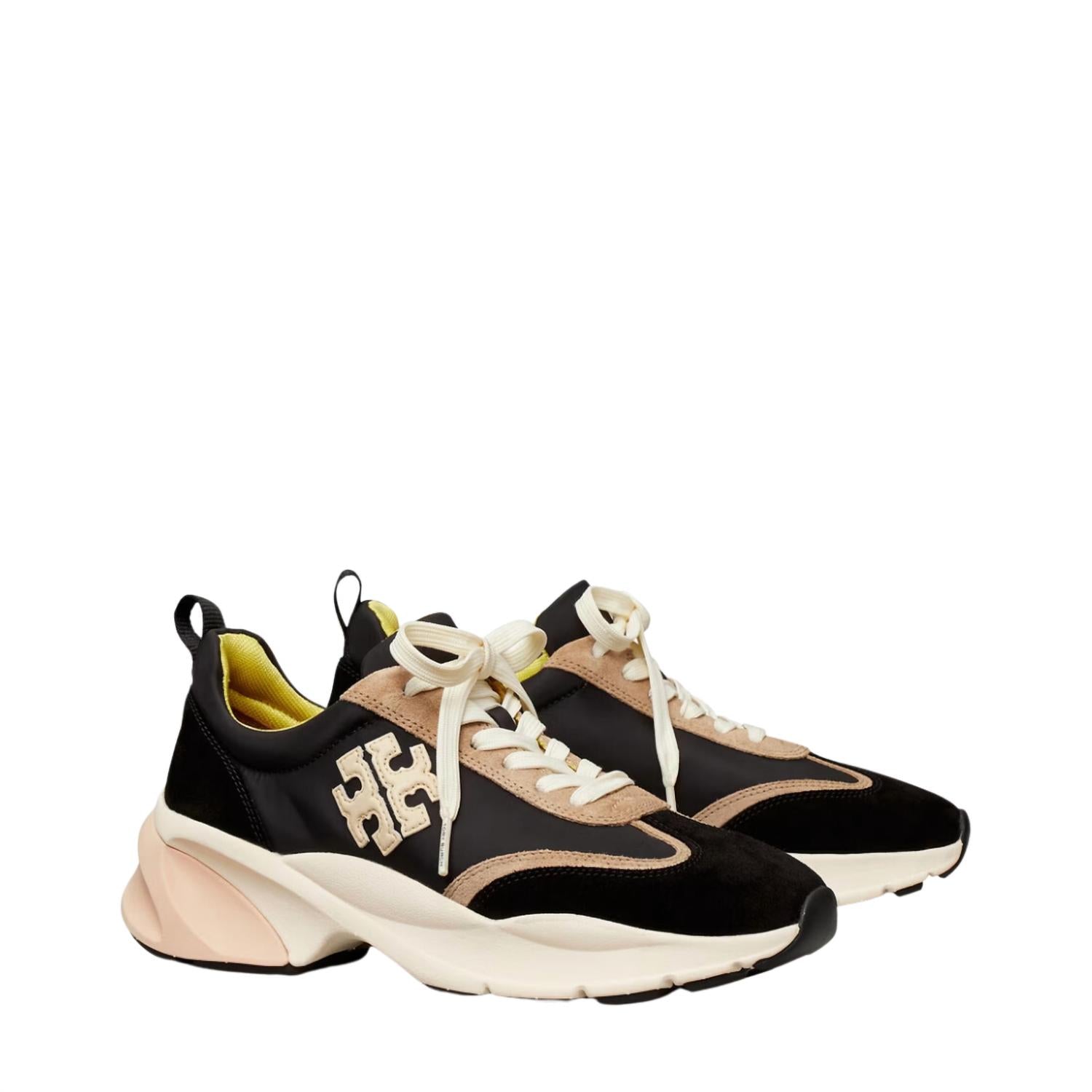 TORY BURCH Good Luck Trainer In Black/cream