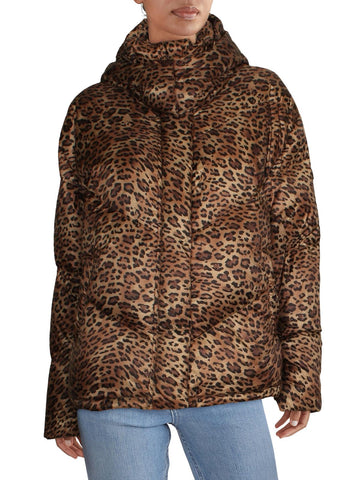 Sanctuary womens leopard hooded coat
