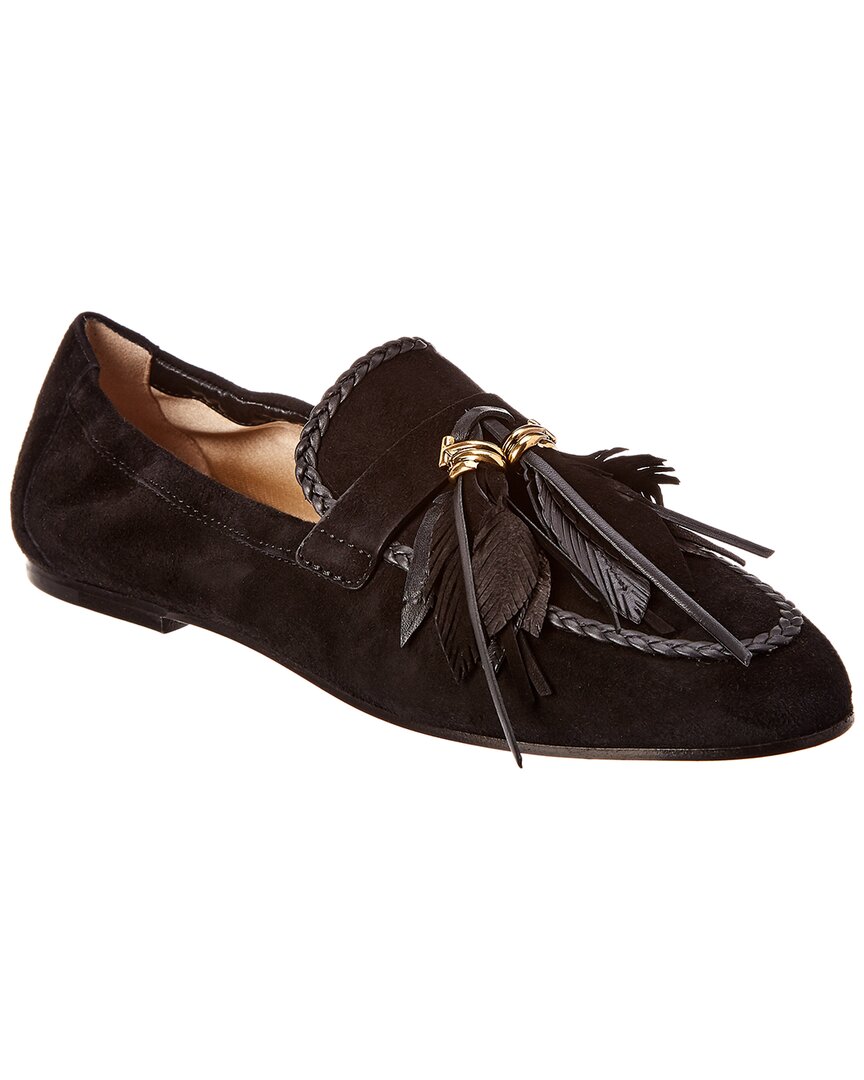 TOD'S TOD’s Leaf Tassel Suede Loafer