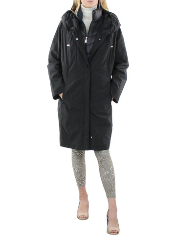 Tahari plus hailey womens cold weather quilted raincoat