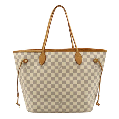 Louis Vuitton Neverfull Mm Beige Canvas Tote Bag (Pre-Owned)
