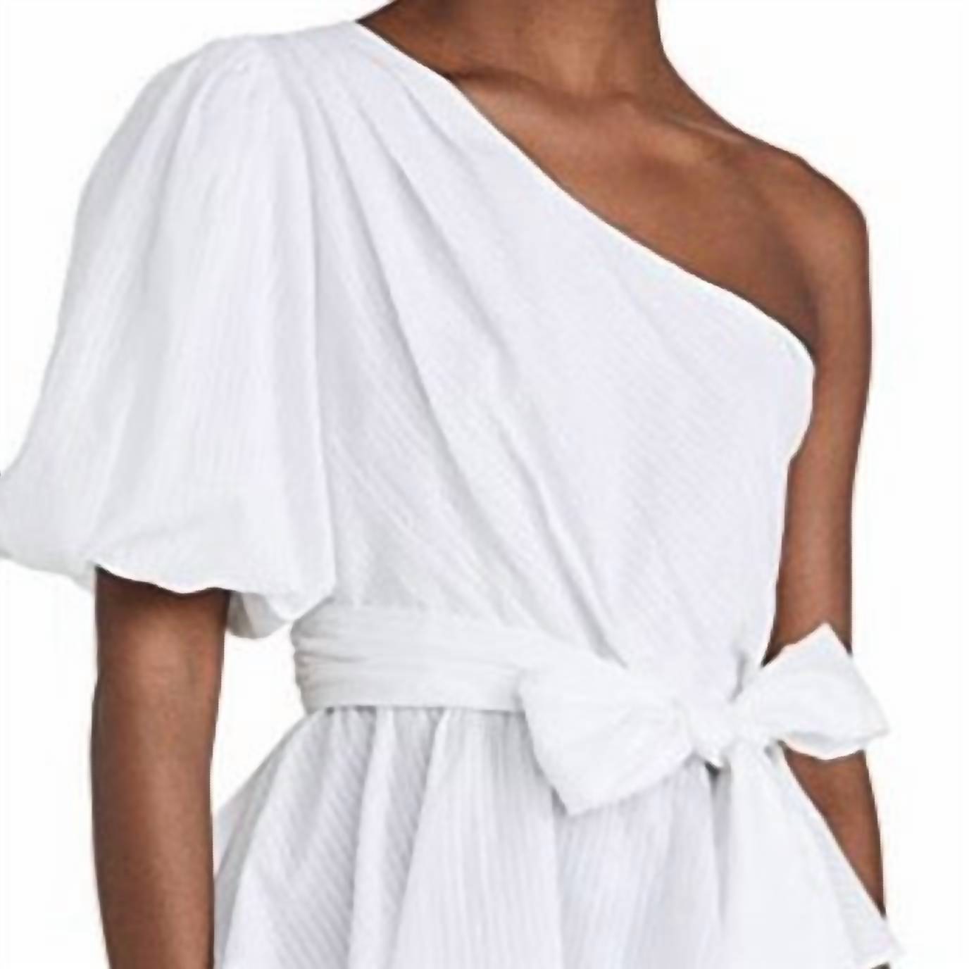 MINKPINK One Shoulder Jersey in White